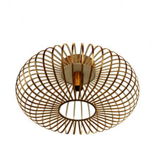 Load image into Gallery viewer, Antique Brass Metal Flush Mount Ceiling Pendant Light