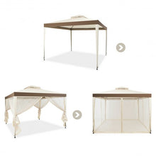 Load image into Gallery viewer, Canopy Gazebo Tent Shelter Garden Lawn Patio with Mosquito Netting-Beige