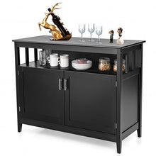 Load image into Gallery viewer, Modern Wooden Kitchen Storage Cabinet -Black