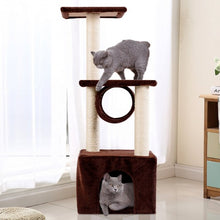 Load image into Gallery viewer, 37" Cat Tree Condo Scratch Post Kitten Pet House-Coffee