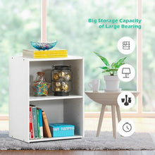 Load image into Gallery viewer, 2 Tier Open Night Stand End Table Sofa Side Storage Furniture-White