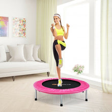 Load image into Gallery viewer, 38" Mini Folding Trampoline Portable Leisure Fitness Backboard-Pink