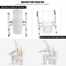 Load image into Gallery viewer, Steel Safety Toilet Rail with Created Fixable Clamp