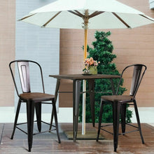 Load image into Gallery viewer, Copper Set of 2 Metal Wood Counter Chairs