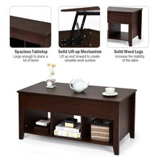 Load image into Gallery viewer, Lift Top Coffee Table with Storage Lower Shelf-Brown