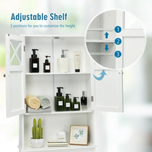 Load image into Gallery viewer, 2-door Over The Toilet Bathroom Storage Cabinet with Adjustable Shelf