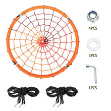 Load image into Gallery viewer, 40'' Spider Web Tree Swing Kids Outdoor Play Set with Adjustable Ropes-Orange