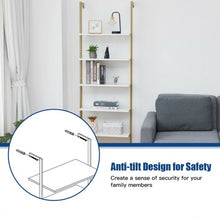 Load image into Gallery viewer, 5-Tier Metal Frame Ladder Shelf -Golden