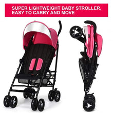 Load image into Gallery viewer, Foldable Lightweight Baby Infant Travel Umbrella Stroller-Pink