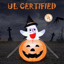Load image into Gallery viewer, 5 Ft Halloween Blow-up Inflatable Ghost with LED Bulb