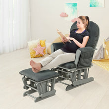 Load image into Gallery viewer, Baby Nursery Relax Rocker Rocking Chair Glider and Ottoman Set-Gray