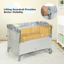 Load image into Gallery viewer, 5-in-1 Portable Baby Beside Sleeper Bassinet Crib Playard with Diaper Changer
