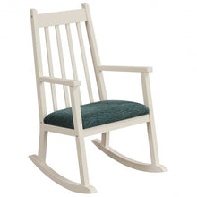Load image into Gallery viewer, Children's Wooden Rocking Chair with Cushion-White