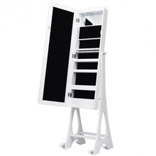 Load image into Gallery viewer, Standing Armoire Organizer Jewelry Cabinet w/ LED -White