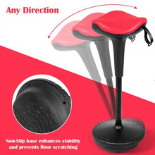 Load image into Gallery viewer, Adjustable Swivel Sitting Balance Wobble Stool Standing Desk Chair-Red