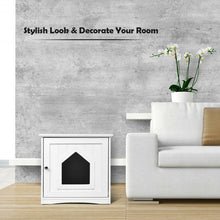 Load image into Gallery viewer, Sidetable Nightstand Weatherproof Multi-function Cat House-White