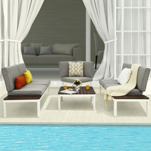 Load image into Gallery viewer, 4PCS Patio Aluminum Conversation Furniture Set