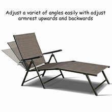 Load image into Gallery viewer, 2 Pcs Patio Furniture Adjustable Pool Chaise Lounge Chair Outdoor Recliner