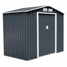 Load image into Gallery viewer, 9' x 6' Outdoor Storage Shed Tool House Sliding Door Steel-Gray