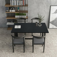 Load image into Gallery viewer, Computer Desk with Bamboo Top & Metal Frame-Black Desk