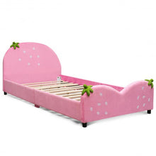 Load image into Gallery viewer, Kids Children Upholstered Berry Pattern Toddler Bed