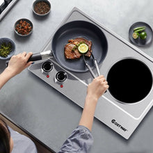 Load image into Gallery viewer, 1800W Stainless Steel Infrared Cooktop w/Non-slipping Feet & Adjustable Temp