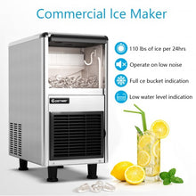 Load image into Gallery viewer, Freestanding Stainless Steel Commercial Ice Maker