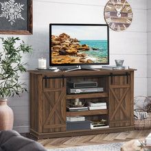 Load image into Gallery viewer, Sliding Barn TV Stand Console Table-Brown