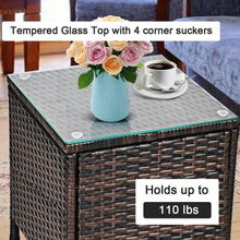Load image into Gallery viewer, 3 pcs Outdoor Rattan Wicker Furniture Set-Gray