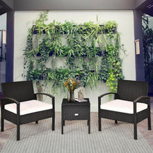 Load image into Gallery viewer, 3 pcs Outdoor Patio Rattan Furniture Set with Cushion
