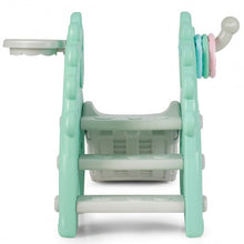 Load image into Gallery viewer, 3in1 Toddler Climber Slide Set w/Toss Toy & Basketball Hoop Indoor &Outdoor-Gray