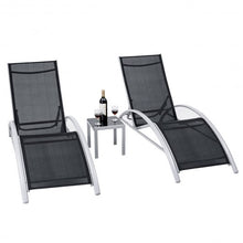 Load image into Gallery viewer, 3 pcs Outdoor Patio Pool Lounger Set