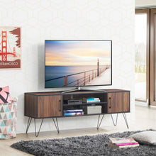 Load image into Gallery viewer, 60" TV Stand Media Center Storage Cabinet with Metal Leg