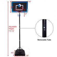 Load image into Gallery viewer, Height Adjustable Portable Basketball System Hoop Stand