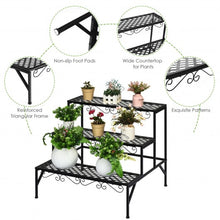 Load image into Gallery viewer, 3 Tiers Metal Decorative Plant Stand