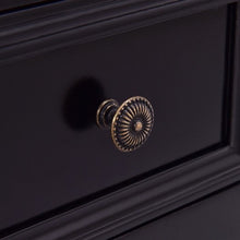 Load image into Gallery viewer, Wood Accent End Nightstand w/ 2 Storage Drawers-Black