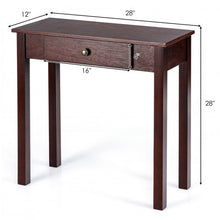 Load image into Gallery viewer, Small Space Console Table with Drawer for Living Room Bathroom Hallway-Espresso