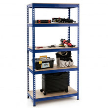 Load image into Gallery viewer, 5-Tier Steel Shelving Unit Storage Shelves Heavy Duty Storage Rack-Blue