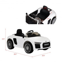 Load image into Gallery viewer, 12 V Audi R8 Spyder Licensed Electric Kids Riding Car-White