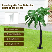 Load image into Gallery viewer, 5 ft Artificial Lighted Palm Tree with LED Lights and Metal Base