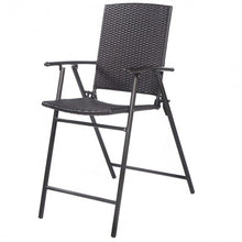 Load image into Gallery viewer, 4 pcs Rattan Wicker Folding Chairs