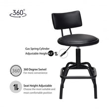 Load image into Gallery viewer, Adjustable Swivel Vintage PU Leather Bar Stool