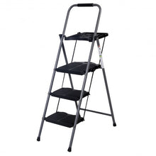 Load image into Gallery viewer, 3-Step Foldable Platform Ladder 330 LBS Capacity withTray