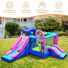 Load image into Gallery viewer, Inflatable Bounce Castle with Dual Slides and Climbing Wall without Blower