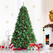 Load image into Gallery viewer, 7ft Unlit Hinged PVC Artificial Christmas Pine Tree with Red Berries