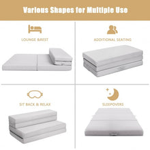 Load image into Gallery viewer, 4" Tri-Fold Sofa Bed Foam Mattress with Handles-Twin size