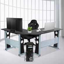 Load image into Gallery viewer, Wood L-Shape Corner Computer Desk