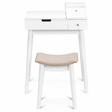 Load image into Gallery viewer, Vanity Dressing Table Set Flip Mirror Desk Furniture Stool