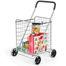 Load image into Gallery viewer, Portable Folding Shopping Cart Utility for Grocery Laundry-Silver