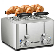 Load image into Gallery viewer, Extra-Wide Slot Stainless Steel 4 Slice Toaster